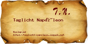 Taglicht Napóleon névjegykártya